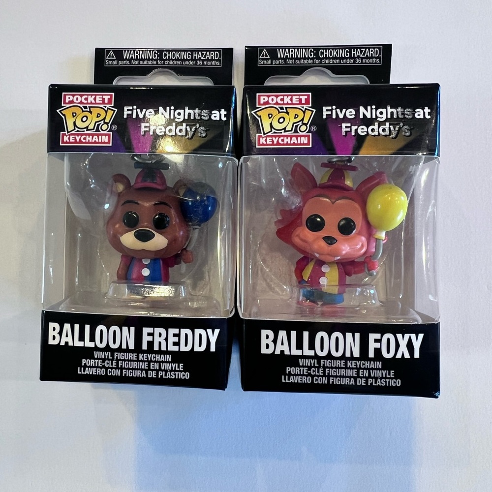FNAF Funko Pop Keychains Five Nights at Freddy’s Balloon Freddy Balloon Foxy Set